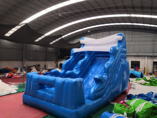 商業用 プールと空気吹風器で充電可能な湿滑り スライド 子供に優しいバウンサーキャッスル