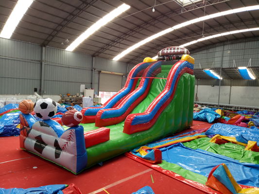 商業用充気バスケットボール スポーツゲーム 子供と大人のための水泳池スライド