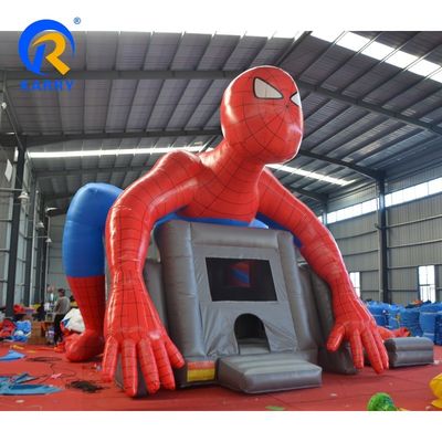 14年ぶりのスパイダーマン 膨らませられるバウンサー 滑り台付きのジャンプ城