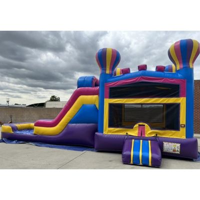 パーソナライズ可能なPVC 充電式バウンサー ジャンプ 跳ね返る城 遊園地用のスライド