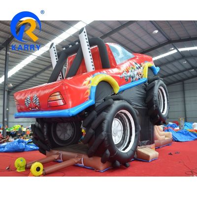 5〜10人乗りのPVC クレイジートラック 充気式バウンサー スライド コンボ 受け入れられるOEM素材