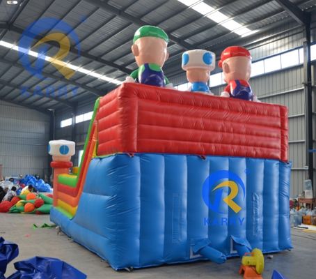 商用級 6*4m パフォーマンス 障害物スライド コンボ付き 充気式跳ね返し城