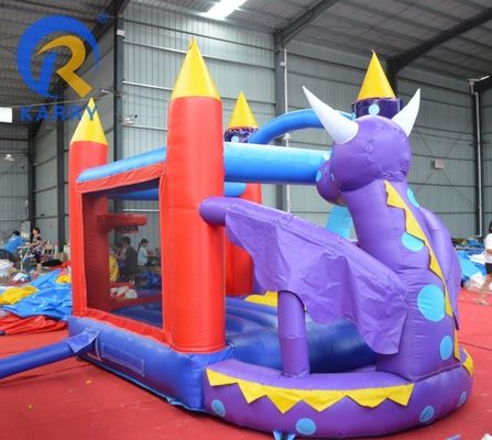 新デザインの屋外商用 ミニ 紫の小さなモンスター 跳ね返る城 スライド コンボ