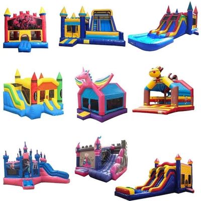 子供のための遊園地 内部スライド付き トランポリン オーダーメイド ジャングルライオンキング