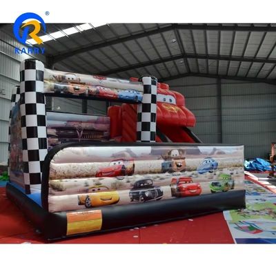 5*5m レッドレーシングカー コンボ カッスル スライド 充電式 ボンシング ボンサー コンボと効率性