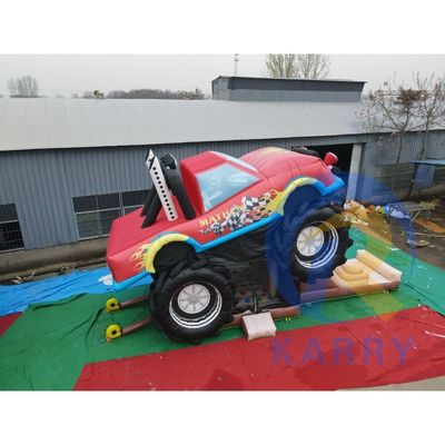 子供と大人のための商用レッドオフロード車両 充気式城ジャンプコンボ