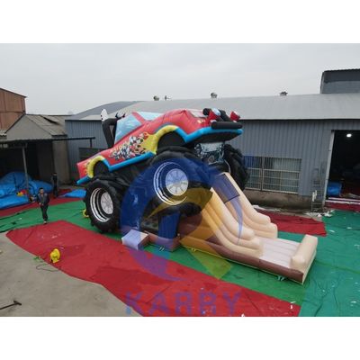 子供と大人のための商用レッドオフロード車両 充気式城ジャンプコンボ