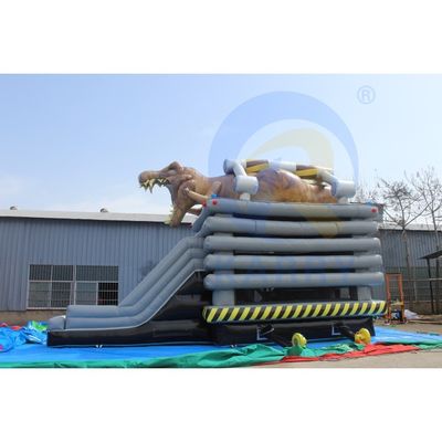 CE規格 充気式キャッスルジャンプ コンボ スライドと水スライドの跳ね返りハウス