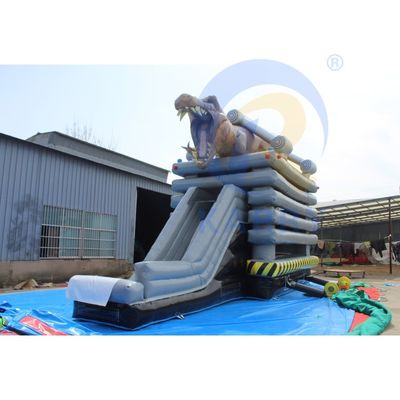 CE規格 充気式キャッスルジャンプ コンボ スライドと水スライドの跳ね返りハウス