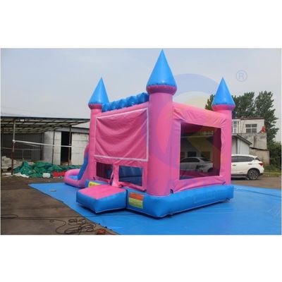 カーリー イエロー PVC 吹き込みバウンサー スライド付き 商用 コンボ ジャンピングキャッスル