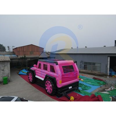 ピンク式充気型ジープ キャッスル スライド コンビニ バンサー SUV ジャンピング キャッスル