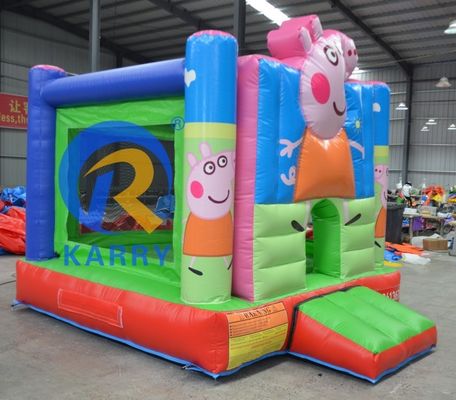 ユニセックス PVC カーチャンのピンクピギー ミニ 充気型城 屋内・屋外 商業用