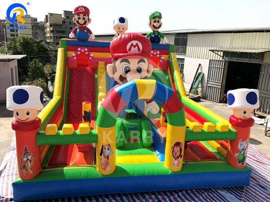 フルサイズの商用レンタブル 充気コンボバウンサー 水スライドと修理キット