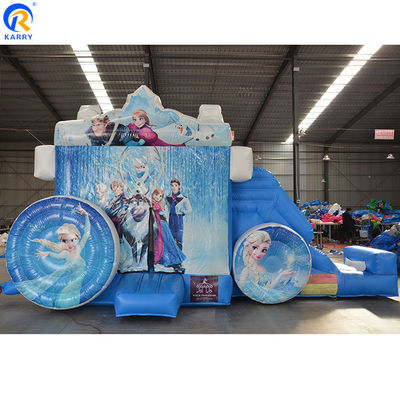 女の子のお気に入りの冷凍プリンセス キャリッジ 吹風機付き 充気式キャッスルスライド