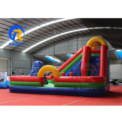 アウトドア水吹きゲーム スライドとクライミングウォールコンボのバウンシーキャッスル