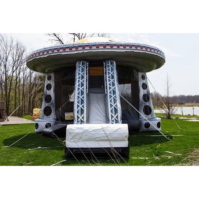 宇宙船 膨らませられるバウンサー 城 乾燥スライド コンボ 子供向け カスタマイズされた色
