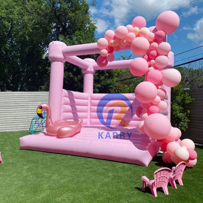 Unisex ライトピンク 婚活や誕生日祝いのための充気式ジャンプ城