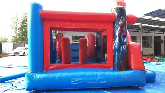 14年超ヒーロースパイダーマン 膨らませられる跳ね上がる家 水スライドプール プールデザイン