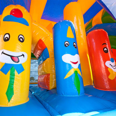 子供のピエロ 膨らませられるバウンサー スライド付き屋外遊び場 海上/航空販売で送料