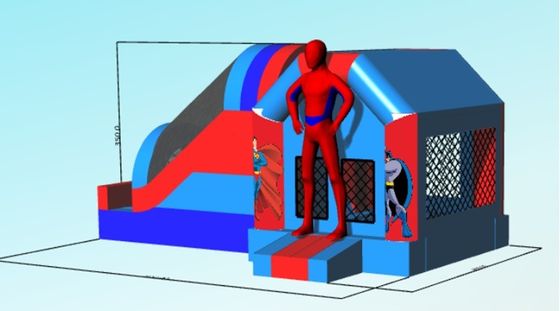 4*7*3.5mまたはカスタマイズされたサイズ スパイダーマン 充気式ジャンプキャッスル パーティのためのスライド コンボ