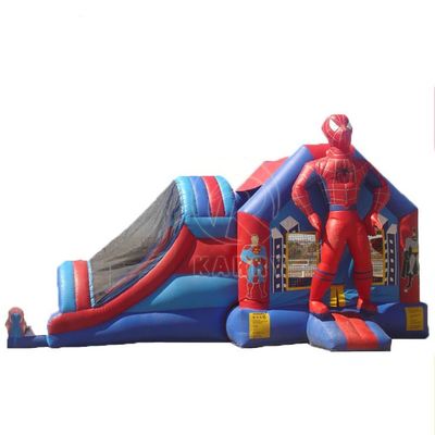 4*7*3.5mまたはカスタマイズされたサイズ スパイダーマン 充気式ジャンプキャッスル パーティのためのスライド コンボ