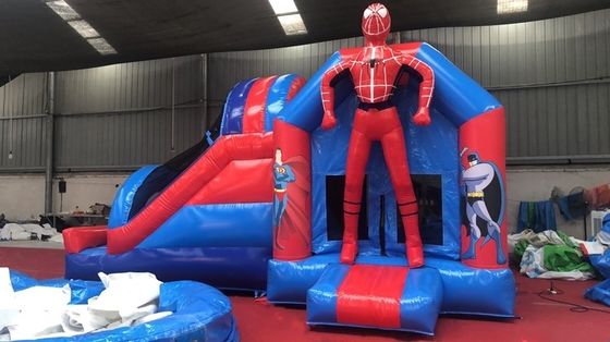 4*7*3.5mまたはカスタマイズされたサイズ スパイダーマン 充気式ジャンプキャッスル パーティのためのスライド コンボ
