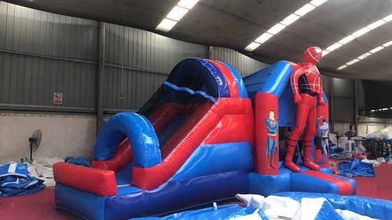 4*7*3.5mまたはカスタマイズされたサイズ スパイダーマン 充気式ジャンプキャッスル パーティのためのスライド コンボ