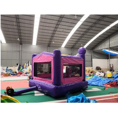 デジタル印刷 レインボー・ユニコーン PVC 膨らませられる紫の城 商用ブランシー城