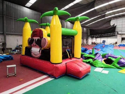 パーティーの必需品 商用充気式バウンサー アクセサリーとミニモンキーデザイン