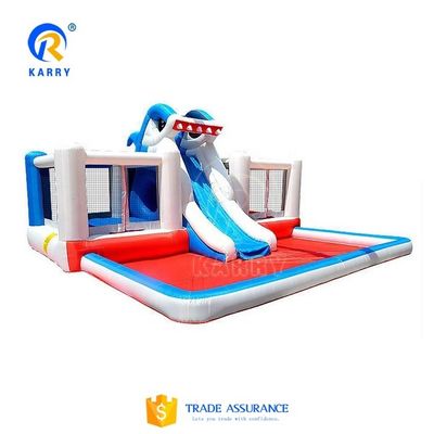 キャッスル キッズ 充気式サメ ボンズハウス ジャンパー 水スライドとポータブルデザイン