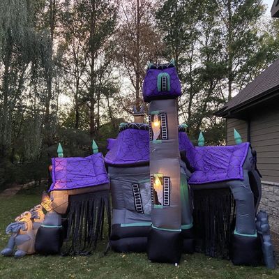ポータブル ハロウィーン テーマ 膨らませられる 幽霊 跳ね返る 家 大人の 娯楽