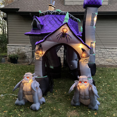 ポータブル ハロウィーン テーマ 膨らませられる 幽霊 跳ね返る 家 大人の 娯楽