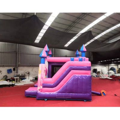 5*5*4.2m 充気式空中ジャンプ城 コンボスライド ピンクプリンセス