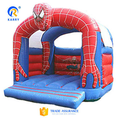 PVC カスタマイズされた色 スパイダーマン 跳ね返る城 屋外 子供のための 充電式スポーツゲーム