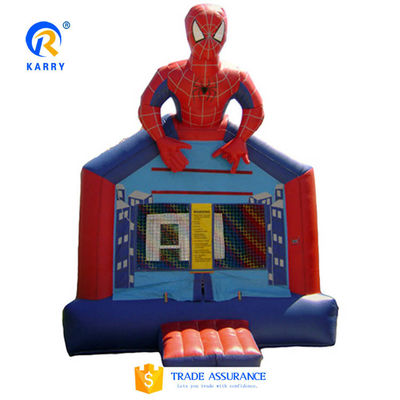 PVC カスタマイズされた色 スパイダーマン 跳ね返る城 屋外 子供のための 充電式スポーツゲーム