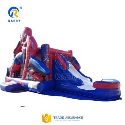 アウトドア遊び場 膨らませられるスパイダーマン ボンズハウス コンボ スライド 子供と大人のための