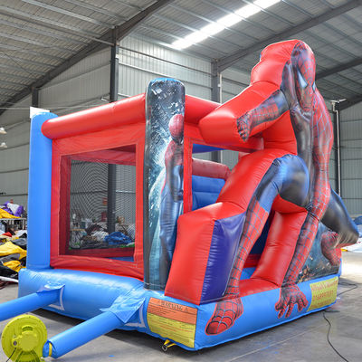 アウトドア遊び場 膨らませられるスパイダーマン ボンズハウス コンボ スライド 子供と大人のための