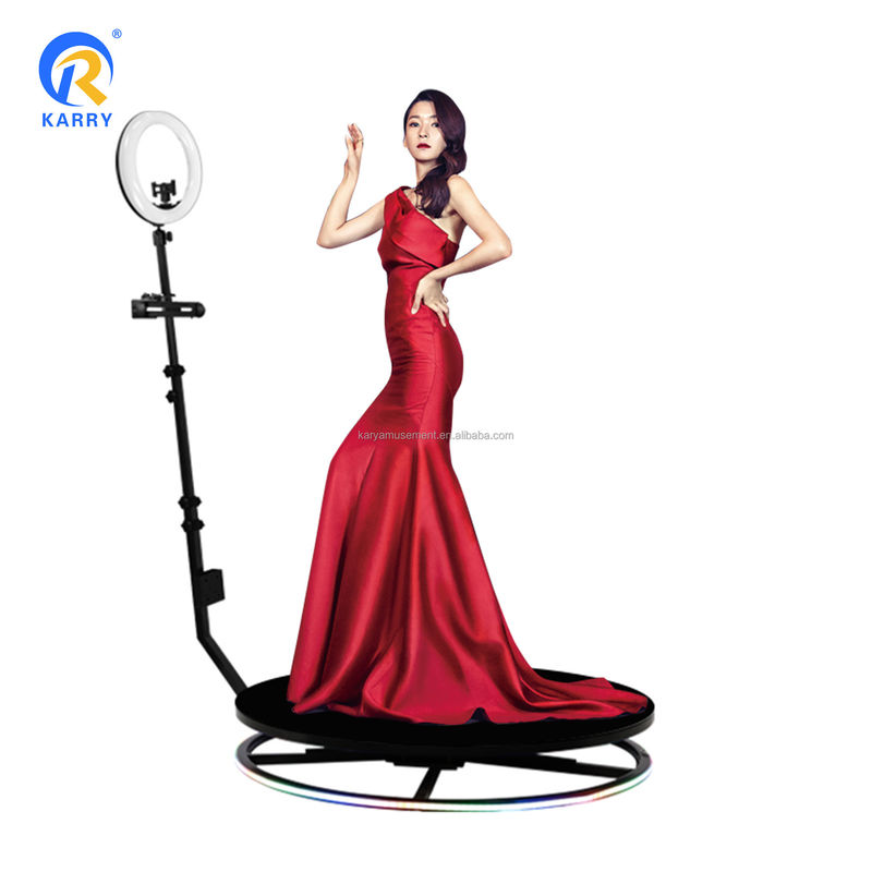 360 ビデオ フォトブース 自動 LED Ipad カメラ イベントやパーティーに最適