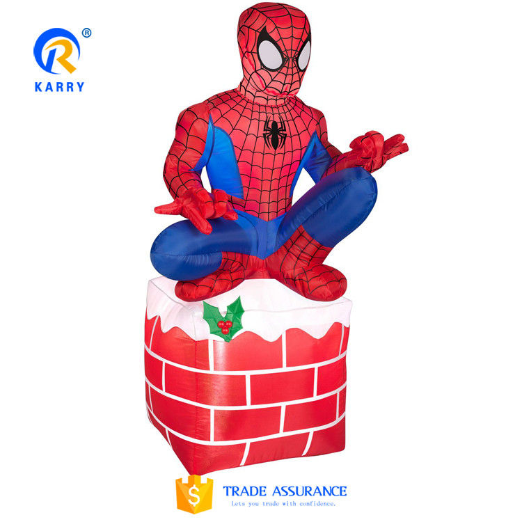 スパイダーマンデザインと赤/白色色を特徴とするクリスマス広告飾り