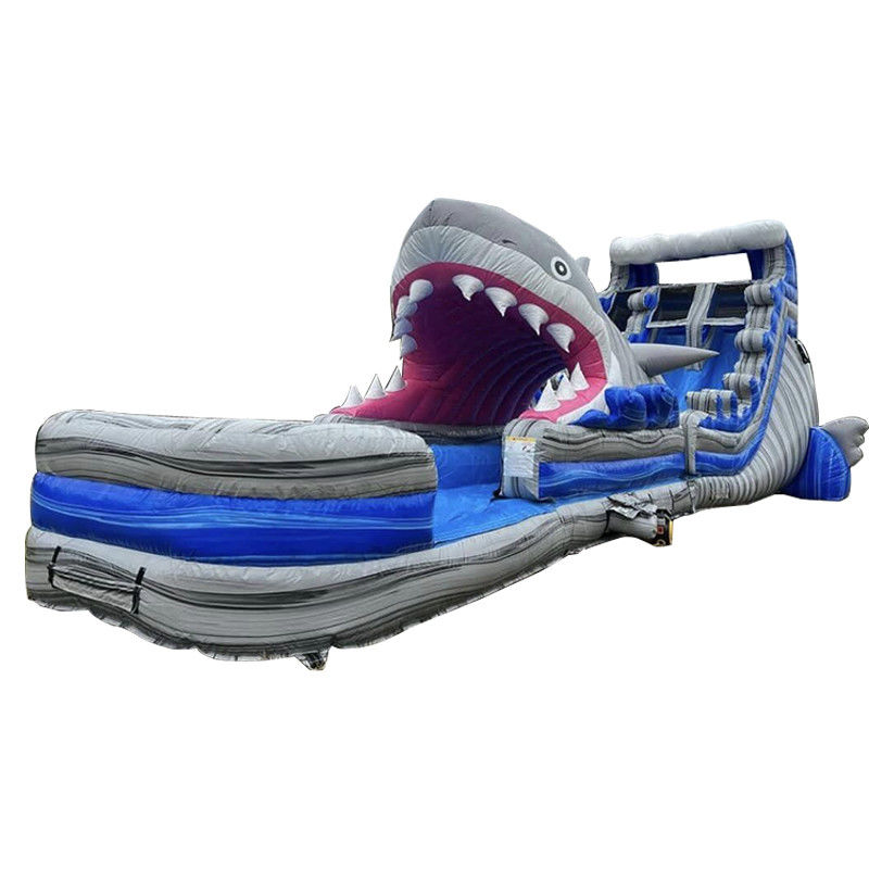オーダーメイド サイズ 膨らませられる水スライド ビッグサメスライド 滑り台とプール