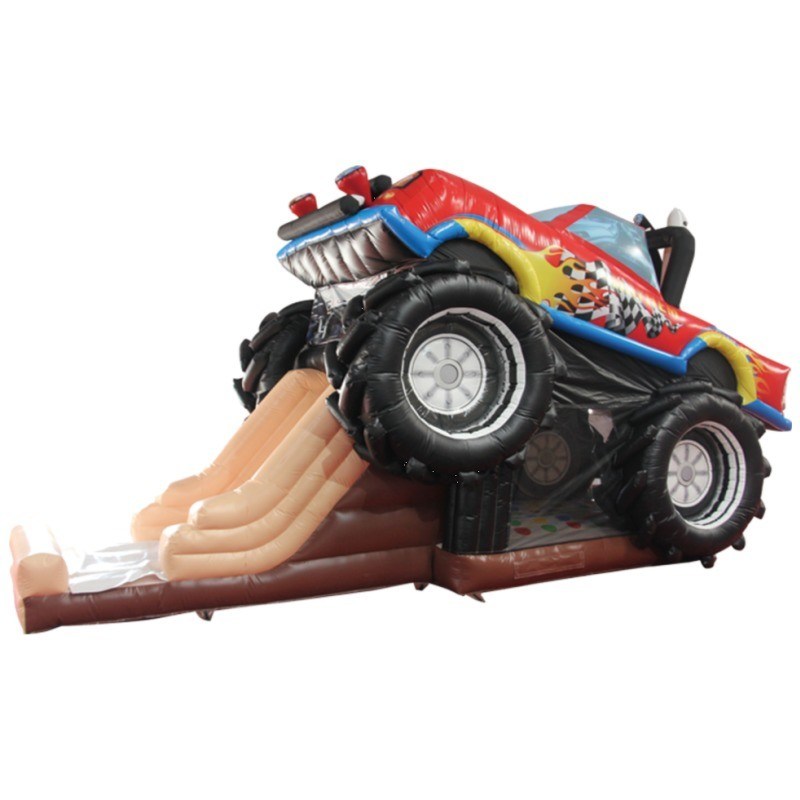 海/空運 オーダーメイド PVC 3D レッド オフロード カー 城 充電式 少年用 ポーナーハウス