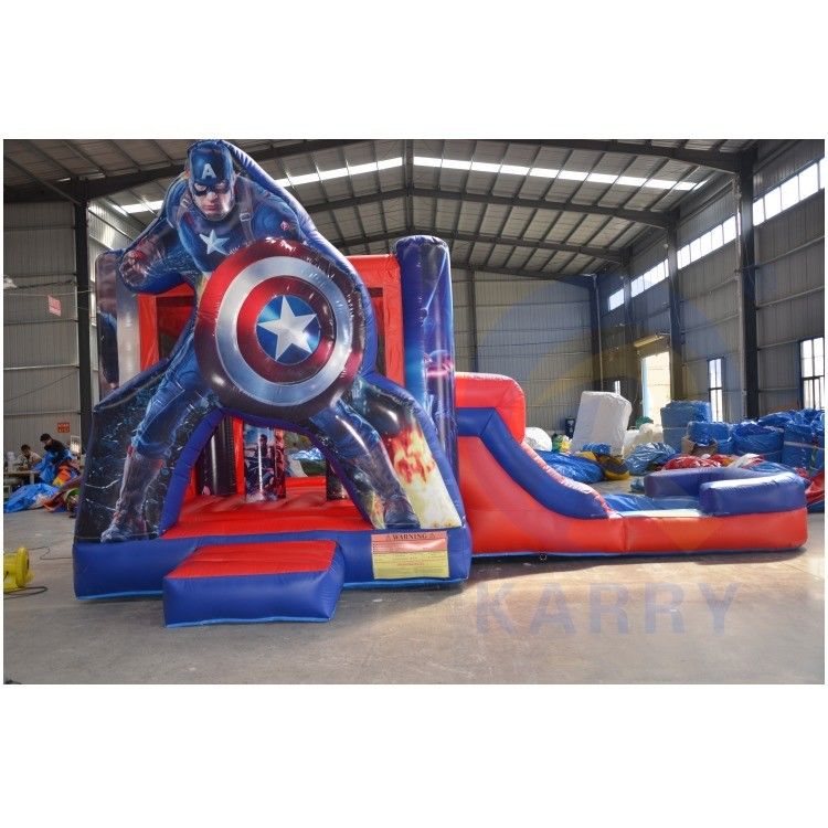 スパイダーマン 充気コンボ ボンズハウスとスライド 子供のための外遊び場