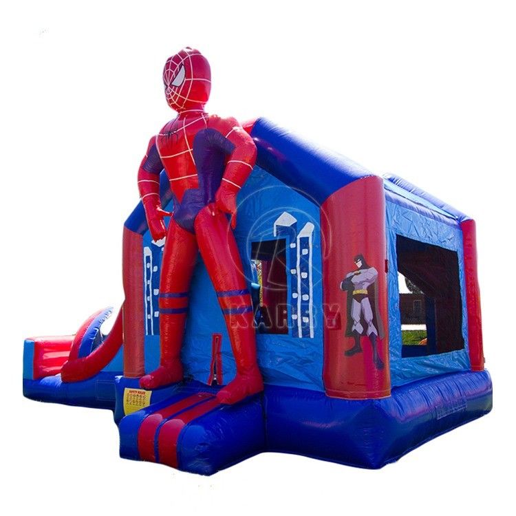 4*7*3.5mまたはカスタマイズされたサイズ スパイダーマン 充気式ジャンプキャッスル パーティのためのスライド コンボ