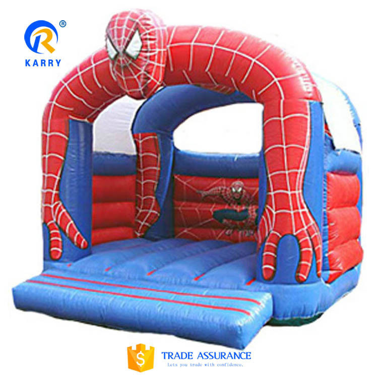 PVC カスタマイズされた色 スパイダーマン 跳ね返る城 屋外 子供のための 充電式スポーツゲーム